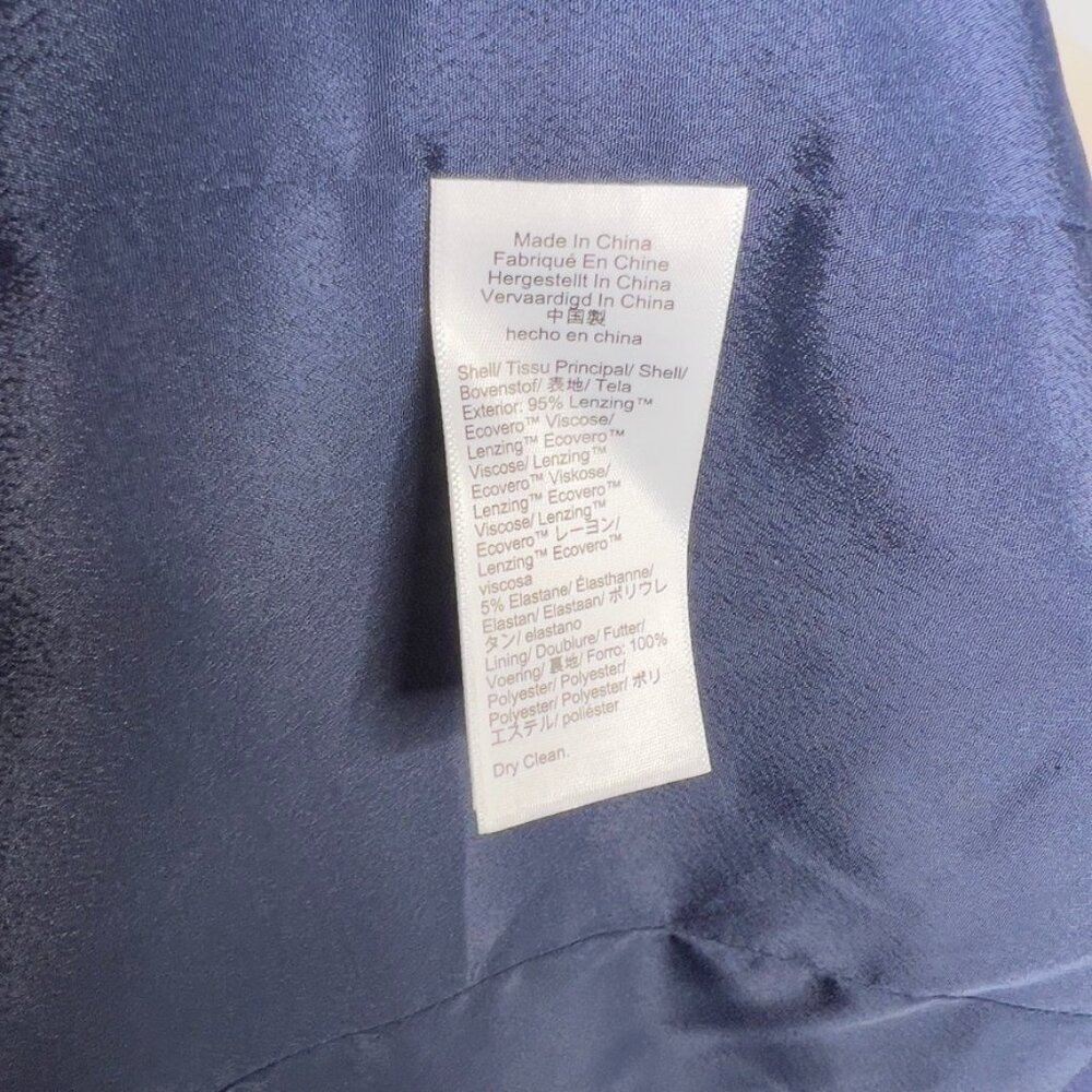 J.Crew $278 Petite Double Breasted Relaxed Blazer City Twill Navy Size P0 BX787 - Picture 10 of 10